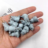 10pcs Gray Cat Charms Resin Animals Pendant DIY Earrings Keychain C1511