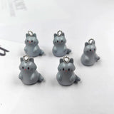 10pcs Gray Cat Charms Resin Animals Pendant DIY Earrings Keychain C1511
