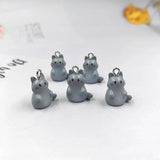 10pcs Gray Cat Charms Resin Animals Pendant DIY Earrings Keychain C1511