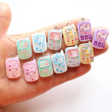12pcs Transparent Phone Charms DIY Jewelry Making Accessories