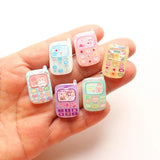 12pcs Transparent Phone Charms DIY Jewelry Making Accessories