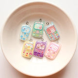 12pcs Transparent Phone Charms DIY Jewelry Making Accessories