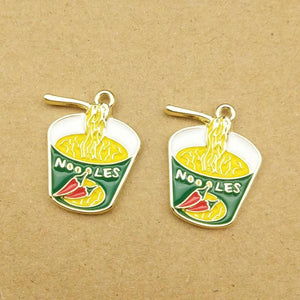 Enamel Pepper Noodle Charm for DIY Jewelry Making Craft Supplies