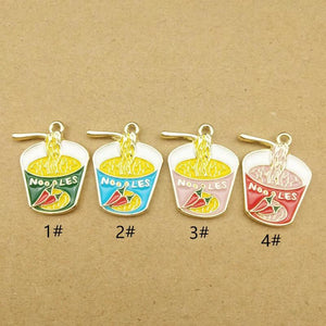 Enamel Pepper Noodle Charm for DIY Jewelry Making Craft Supplies
