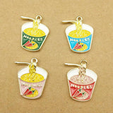 Enamel Pepper Noodle Charm for DIY Jewelry Making Craft Supplies