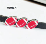 20PCS Red Football Slide Charms for 8mm Belts Wristband Keychain