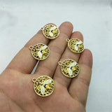 10pcs Cartoon Bee Enamel Charms for DIY Earrings Bracelets Necklaces