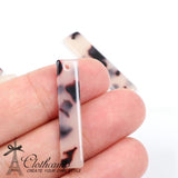 Tortoise Shell Charm Acrylic Pendant Boho Leopard Print Earring Part