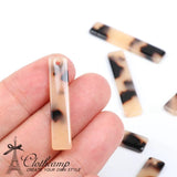 Tortoise Shell Charm Acrylic Pendant Boho Leopard Print Earring Part