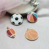 10pcs Sports Charms Pendant Metal Earrings Finding DIY Bracelet Jewelry