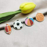 10pcs Sports Charms Pendant Metal Earrings Finding DIY Bracelet Jewelry