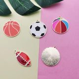 10pcs Sports Charms Pendant Metal Earrings Finding DIY Bracelet Jewelry