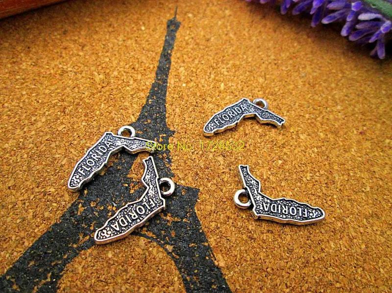 10pcs Florida Charms Antique Tibetan Silver Pendants DIY Supplies