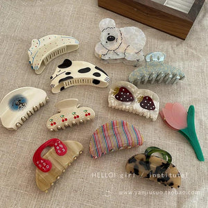 Tulip Cherry Hair Clip Handbag Dog Clip Girls Hair Accessories