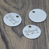 10pcs Bohemian Blessed Stainless Steel Charm 20mm