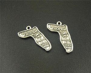 25pcs Florida State Charm Pendant for DIY Necklace Bracelet Bangle
