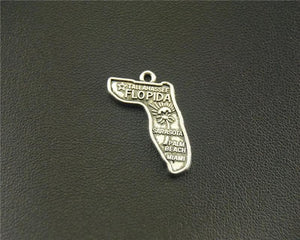 25pcs Florida State Charm Pendant for DIY Necklace Bracelet Bangle