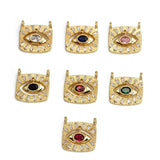 Meibeads Crystal Turkey Evil Eye Charm Pendant for DIY Jewelry
