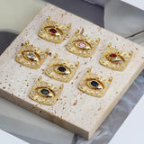Meibeads Crystal Turkey Evil Eye Charm Pendant for DIY Jewelry