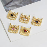 Meibeads Crystal Turkey Evil Eye Charm Pendant for DIY Jewelry