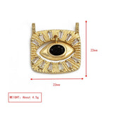 Meibeads Crystal Turkey Evil Eye Charm Pendant for DIY Jewelry