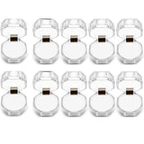 10pcs Acrylic Crystal Ring Storage Box Organizer Case Clear