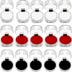 10pcs Acrylic Crystal Ring Storage Box Organizer Case Clear
