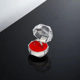 10pcs Acrylic Crystal Ring Storage Box Organizer Case Clear