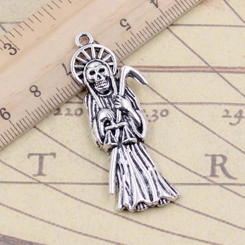 10pcs Charms Grim Reaper Death 51x19mm Tibetan Silver Pendants