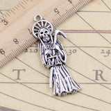 10pcs Charms Grim Reaper Death 51x19mm Tibetan Silver Pendants
