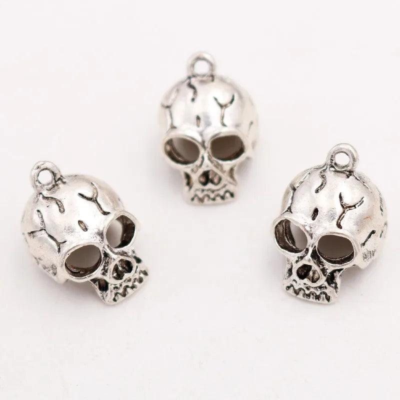 6pcs Skull Pendants Punk Rock Bracelet Earrings DIY Jewelry A2104