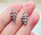 20pcs Antique Silver Veterinary Vet Symbol Charms DIY Jewelry Supplies