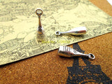 12pcs Wine Bottle Charms, Tibetan Silver 3D Wine Bottle Pendants 28x8mm