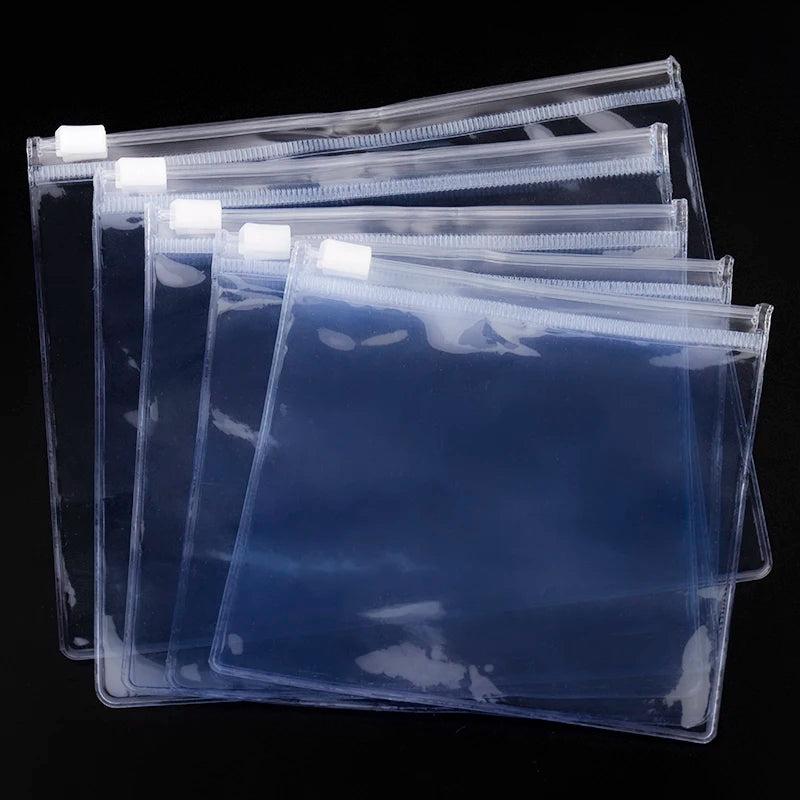 10pcs Clear PVC Zip Lock Bags Earrings Storage Pouch Self Sealing Jewelry Pack