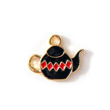 10pcs Enamel Teapot Tea Cup Charms DIY Jewelry Making 11*15mm