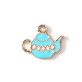 10pcs Enamel Teapot Tea Cup Charms DIY Jewelry Making 11*15mm