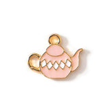 10pcs Enamel Teapot Tea Cup Charms DIY Jewelry Making 11*15mm