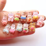 12pcs Cartoon Animal Charm Pendant for DIY Jewelry Making