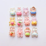 12pcs Cartoon Animal Charm Pendant for DIY Jewelry Making