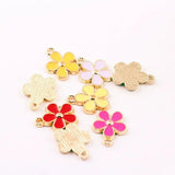 30PCS/Lot DIY Flower Pendants Charms Drop Metal Alloy Bracelet Charm