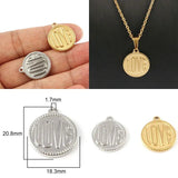 5pcs 316L SS Coin Charms Queen Angel Pendants for Jewelry Making
