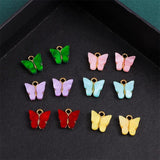 10Pcs 11x14mm Butterfly Charms Pendant For DIY Jewelry Making