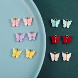 10Pcs 11x14mm Butterfly Charms Pendant For DIY Jewelry Making
