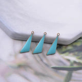 30pcs 5*16mm Copper Enamel Triangle Charms For Earring Necklace