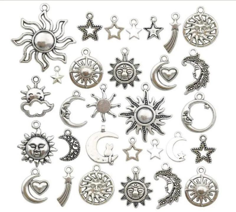 70PCS Vintage Metal Charms Pendant DIY Jewelry Making