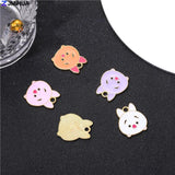 15pcs Enamel Animal Charms for DIY Jewelry Making Supplies