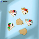 Enamel Charms House Pendants DIY Earrings Bracelets Crafts
