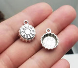 30pcs Beer Bottle Cap Charms Pendants DIY Keychain Supplies