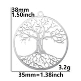 5pcs Tree Of Life Charm Pendant Stainless Steel Trees Charms For Jewelry Making