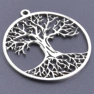 5pcs Tree Of Life Charm Pendant Stainless Steel Trees Charms For Jewelry Making